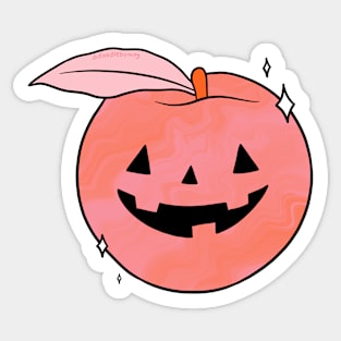 Spooky Peach Sticker